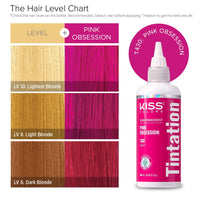 Kiss Tintation Semi Permanent Hair Colour With Argan Oil, Aloe Vera - Pink Obsession T430