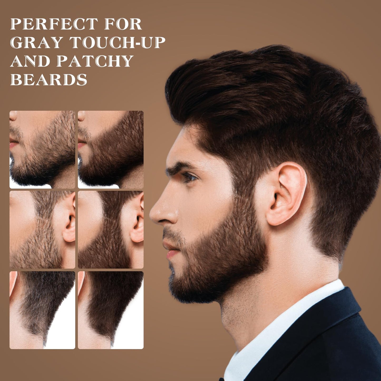 MIFANYO Hairline Shadow Powder, Instantly Root Touch Up Powder for Women Gray Hair Cover Up, Color Root Coverage for Thinning Grey, Mens Roots Concealer for Hair Loss Beard Line, 9-Auburn