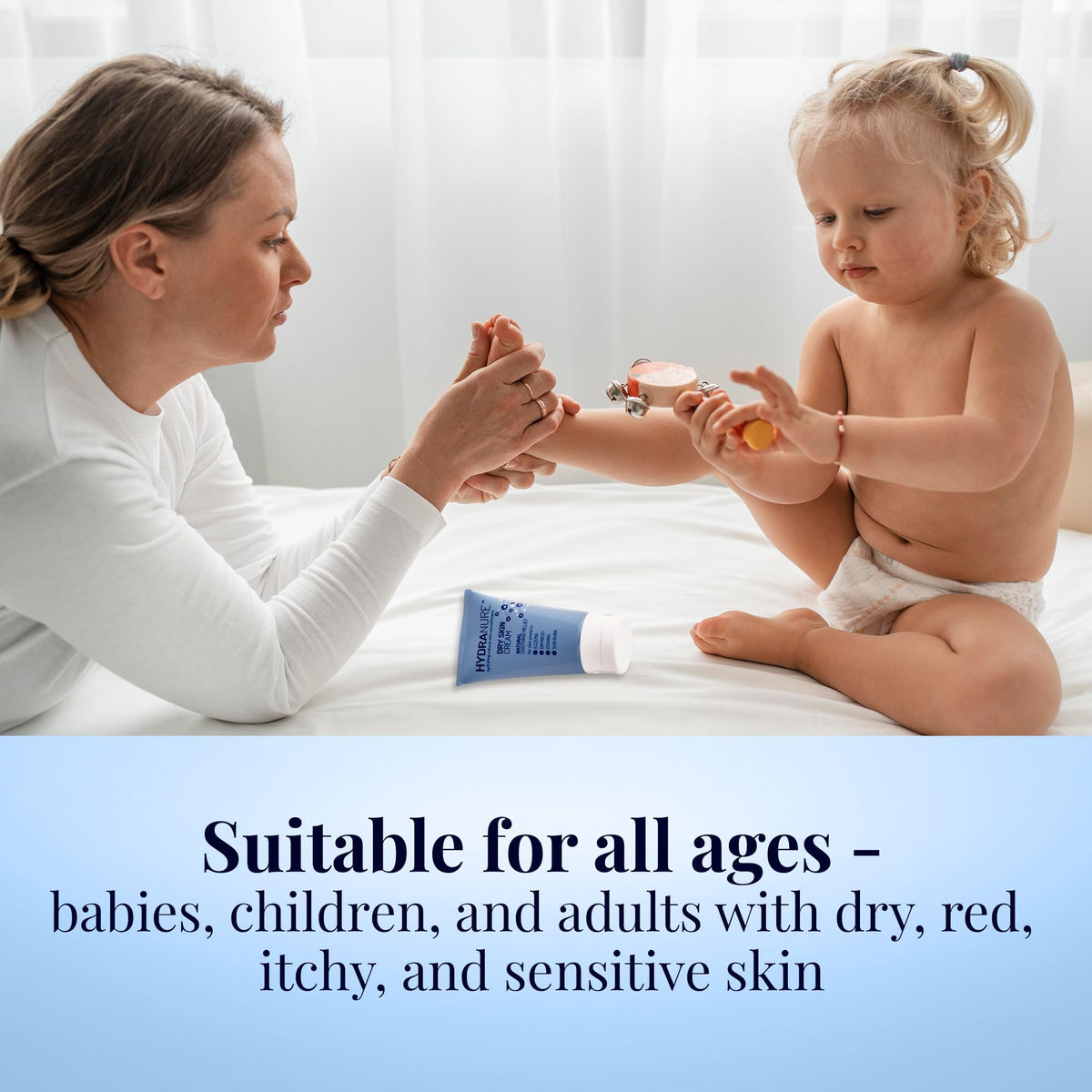 HYDRANURE HydraNure Natural Organic Eczema Cream & Treatment for Babies & Adults-Cools Soothes Repairs & Protects Baby's Skin by Parents for Baby Eczema & Dry Itchy Skin Adult Eczema Psoriasis Sunburn (40ml)