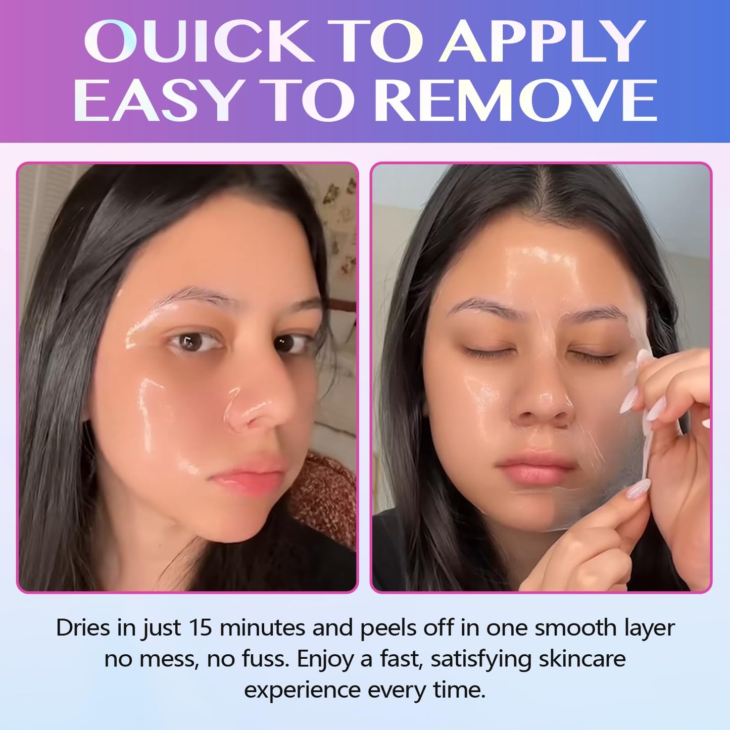 CFHQXSZ Collagen Night Wrapping Mask, Collagen Overnight Peel-Off Mask, Overnight Wrapping Peel Off Face Masks with Brush, Elasticity & Hydration Overnight Wrapping Peel Off Facial Mask
