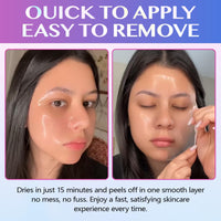 CFHQXSZ Collagen Night Wrapping Mask, Collagen Overnight Peel-Off Mask, Overnight Wrapping Peel Off Face Masks with Brush, Elasticity & Hydration Overnight Wrapping Peel Off Facial Mask