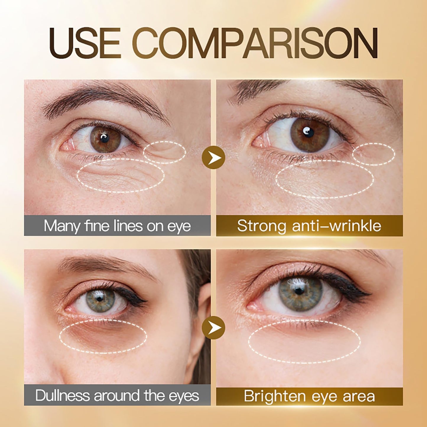 OKAQEE Collagen Under Eye Gel Patches - Hydrating Under Eye Patches with Hyaluronic Acid - Freeze Drying Collagen Eye Masks for Puffy Eyes, Fine Lines & Dark Circles - Eye Bags Remover for Women