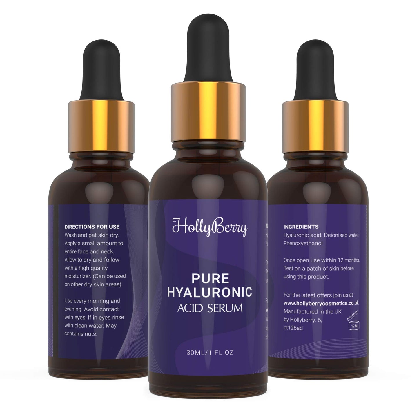 Pure Hyaluronic Acid Serum by Hollyberry for Professional Hydration Anti Ageing Bring Vibrancy And Youthful Glow To Your Face Best Anti Ageing, Total Satisfaction Guaranteed…