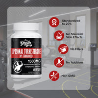 Liposomal Turkesterone Supplement - 1500mg Ajuga Turkestanica Extract, Standardized to 20% Turkesterone, Max Absorption, High Strength for Bodybuilding, No Additives, Non-GMO