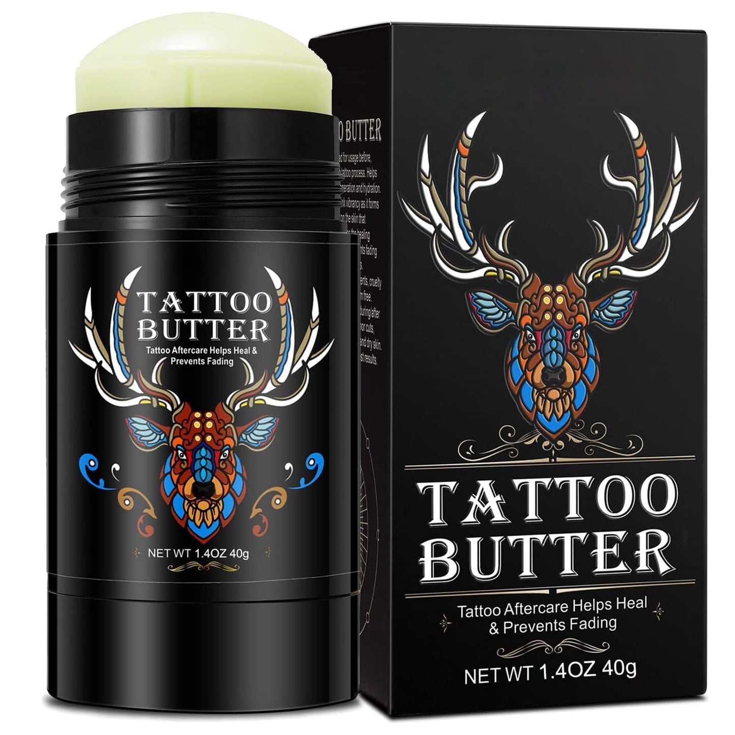 KKwoter Natural Tattoo Balm for New & Old Tattoo Aftercare - Healing, Whitening & Color Enhancement with Butter & Cream
