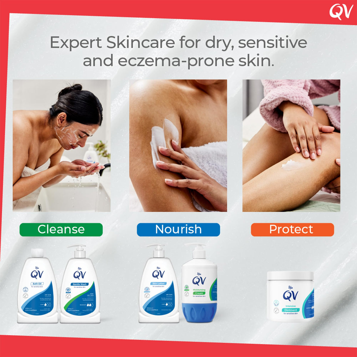 QV Intensive Ointment (450g) Soothing Moisturiser for Extremely Dry and Sensitive Skin, Rich Intensive Balm, Fragrance Free, Noncomedogenic, Sting Free Skin Care for Eczema, Psoriasis, Dermatitis