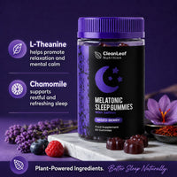 HILLTEN HEALTH Twin Pack Natural Sleep Support Gummies for Adults - Formula for Restful Nights, Sleep Gummies Promoting Natural Sleep Production, Promotes Healthy Sleep Patterns, 60 Count
