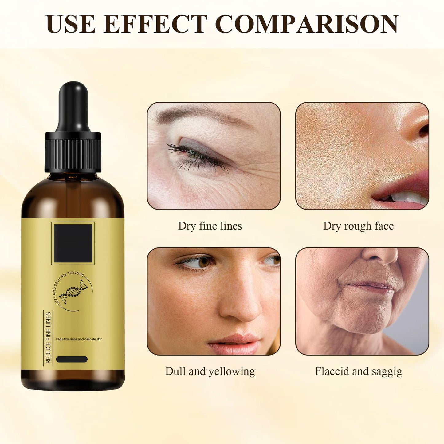 Anti-Wrinkle Firming Serum Firm and Plump Face Serum Hydrates and Locks in Moisture, Softens the Skin, Suitable for Dry and Loose Skin, and Reduces Fine Lines (30ml*2)