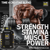 Time 4 Nutrition Time 4 Creatine Blend - 240 Creatine Capsules Not Creatine Tablets, 30 Day Supply, Unique Blend of 4 Types of Creatine, 6000mg Per Daily Serving Improve Muscle Strength Vegan Friendly & Gluten Free