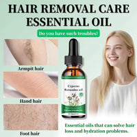 Cureluxe 2pcs Cyperus Oil for Hair Removal，With Natural Grass for Reducing Body Hair Growth, for Hair Growth Inhibitor,Body Moisturiser & Glow Remedy Oil for Women
