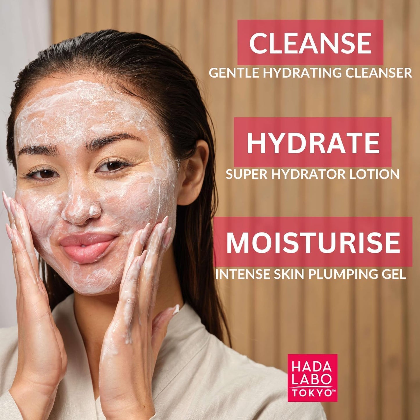 Hada Labo Tokyo - Super Hyaluronic Acid Moisturising Facial Sheet Masks, For Age 18-39 (Pack of 10)