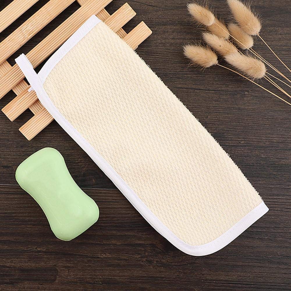 qiqiqiaqia 4 Pack Exfoliating Face and Body Wash Cloths 2-Sided Bath Towel Exfoliating Scrub Cloth for Women and Man Hand Towels for Bathroom with Soft Handle and Fine Mesh(26 x 22cm)