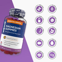 Zipvit Magnesium Gummies for Adults, 150mg Elemental Magnesium Citrate, Supports Energy, Muscle & Bone Health, Passionfruit Flavour, 60 Vegan Gummies, 1 Month Supply