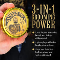 THE VINTAGE GROOMING CO. Defender Mustache Balm and Defender Mustache Guard Set | 2oz Mustache Balm & Mustache Drinking Protector