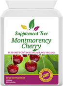 Montmorency Cherry Capsules 1500mg - 90 Vegan Capsules - High Strength Pure Freeze Dried Cherry Powder Extract - 3000mg Per Daily Serving - UK Manufactured
