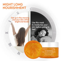 AuraAnge Vitamin C Sleep Overnight Face Mask - 150g Hyaluronic Acid Moisturizing - Shrinks Pores, Hydrates, Luminous Skin Cream