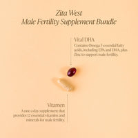 Zita West Male Fertility Supplements Bundle - Vitamen & Vital DHA - 1 Month Supply