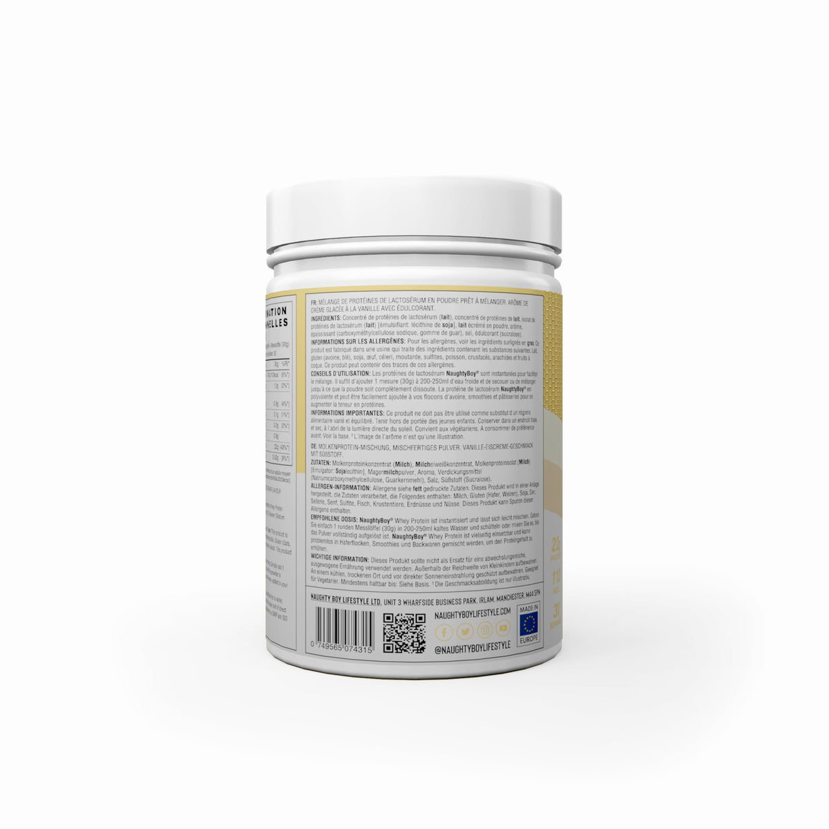 Naughty Boy Advanced 100% Whey Muscle Building & Recovery Protein Powder with Optimum Taste & Mixability for All Adults and Diets. (Vanilla Ice Cream, 900 g)