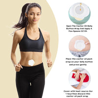 KPSRFG 100Pcs Castor Oil Belly Button Patch, Castor Oil Patches for Belly Button