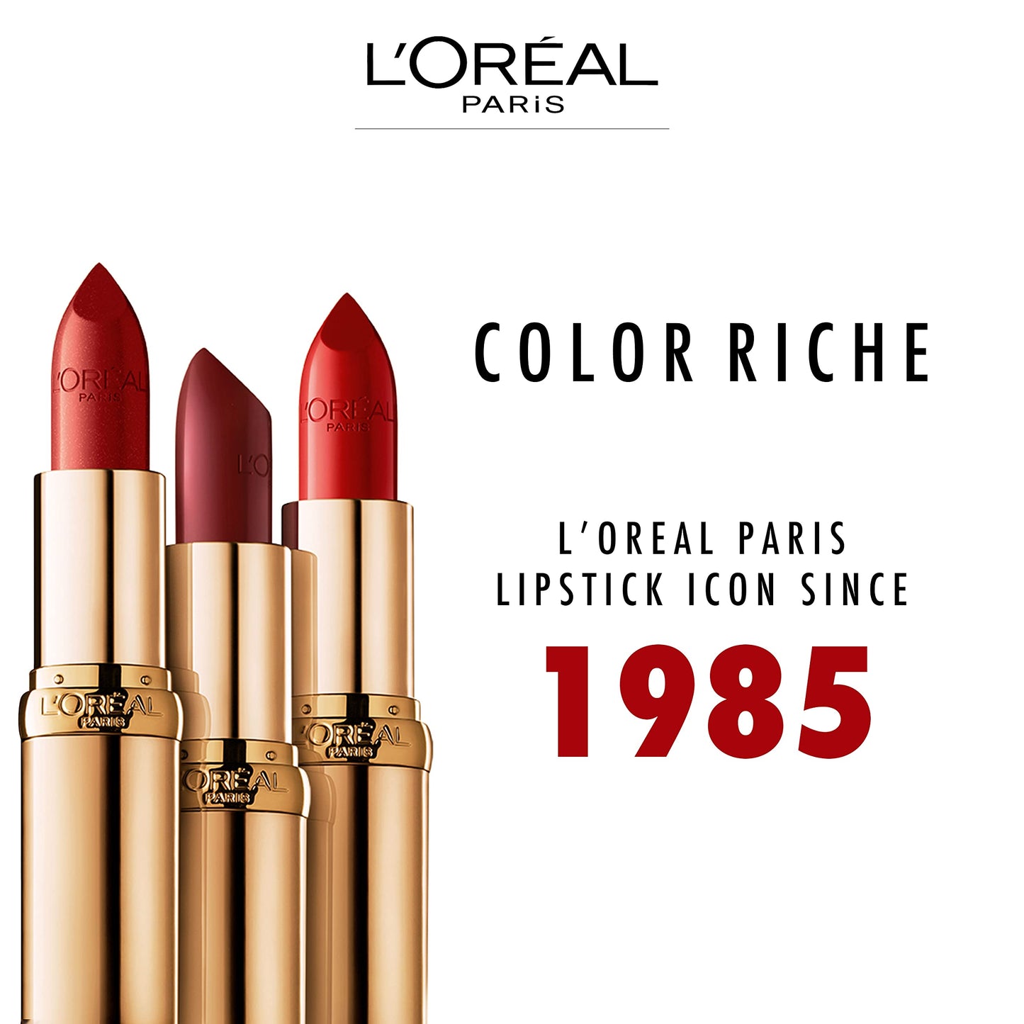 L'Oreal Paris L'Oréal Paris Color Riche Satin Smooth Lipstick, Moisturising Pure Pigment Lip Colour, With Omega 3 & Vitamin E, 142 Bonjour Bastille