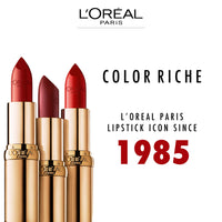 L'Oreal Paris L'Oréal Paris Color Riche Satin Smooth Lipstick, Moisturising Pure Pigment Lip Colour, With Omega 3 & Vitamin E, 153 Rendezvous