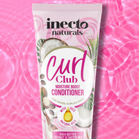 Inecto INECTO Curl Club, Curl-Defining Conditioner 250ml, Vegan & Cruelty Free Frizz Styling Curl Control for Curly or Wavy Hair, 100% Natural