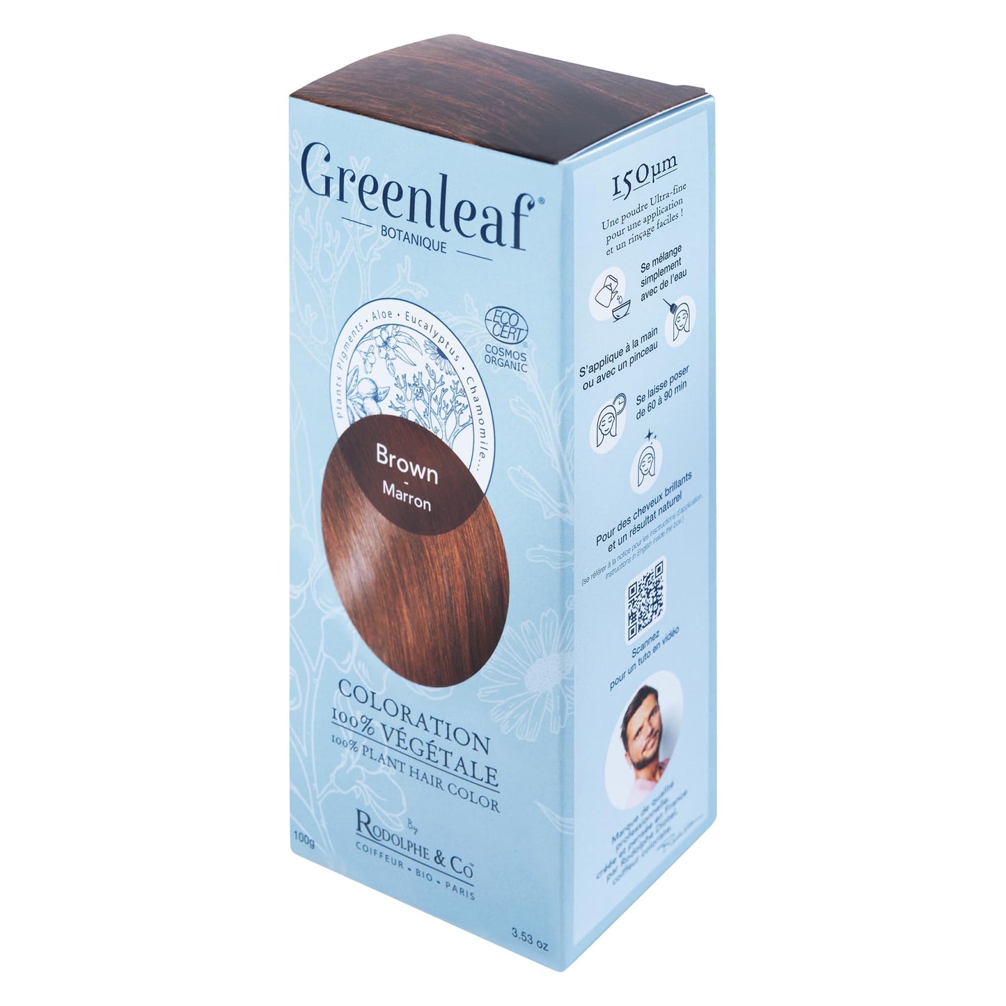 GREENLEAF BOTANIQUE Greenleaf Colouration 100% Organic 100g - Brown