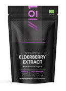 ALPHA01 Organic Elderberry Extract 7500mg – High Strength Black Sambucus Extract – 90 Vegan Capsules (3 Months Supply) – Resealable and Recyclable Pouch – by Alpha01