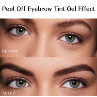 SHEBEEDO Peel Off Eyebrow Tint Gel, Brown Tattoo Brow Peel Off Eyebrow Dye,Semi-Permanent Colour,Anti SmudgeWaterproof Tattoo Brow Tint, Brow Gel Lasts Up to 3 Days