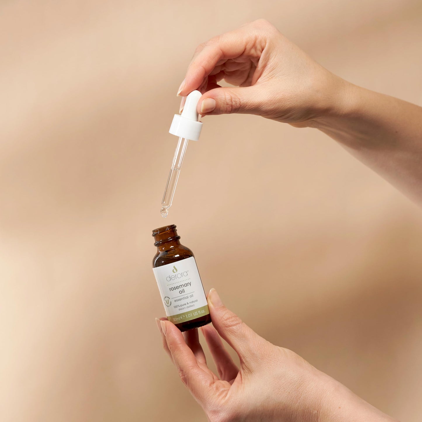 Derora Rosemary Oil for Hair & Skin | Essential Oil | 100% Pure, Undiluted | Rosemary Oil for Hair, Damaged Hair, Hair Loss, Dry Skin, Face, Scalp (30ml)