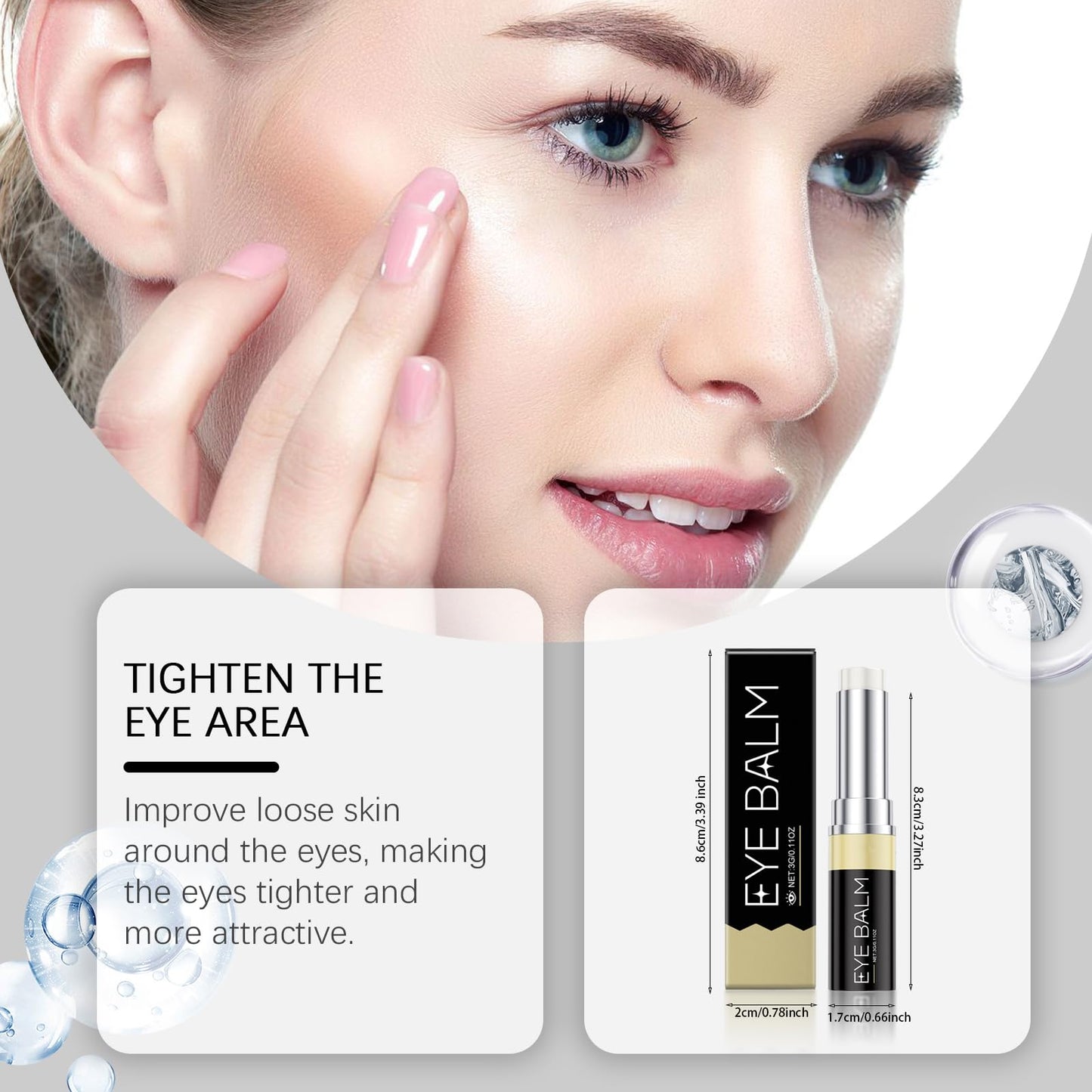 GCVSE 2Pcs Lumibalm Stick For Under Eye Bags, Eye Bag Reducer, Puffy Eyes, Reduce Fine Lines and Dark Circles