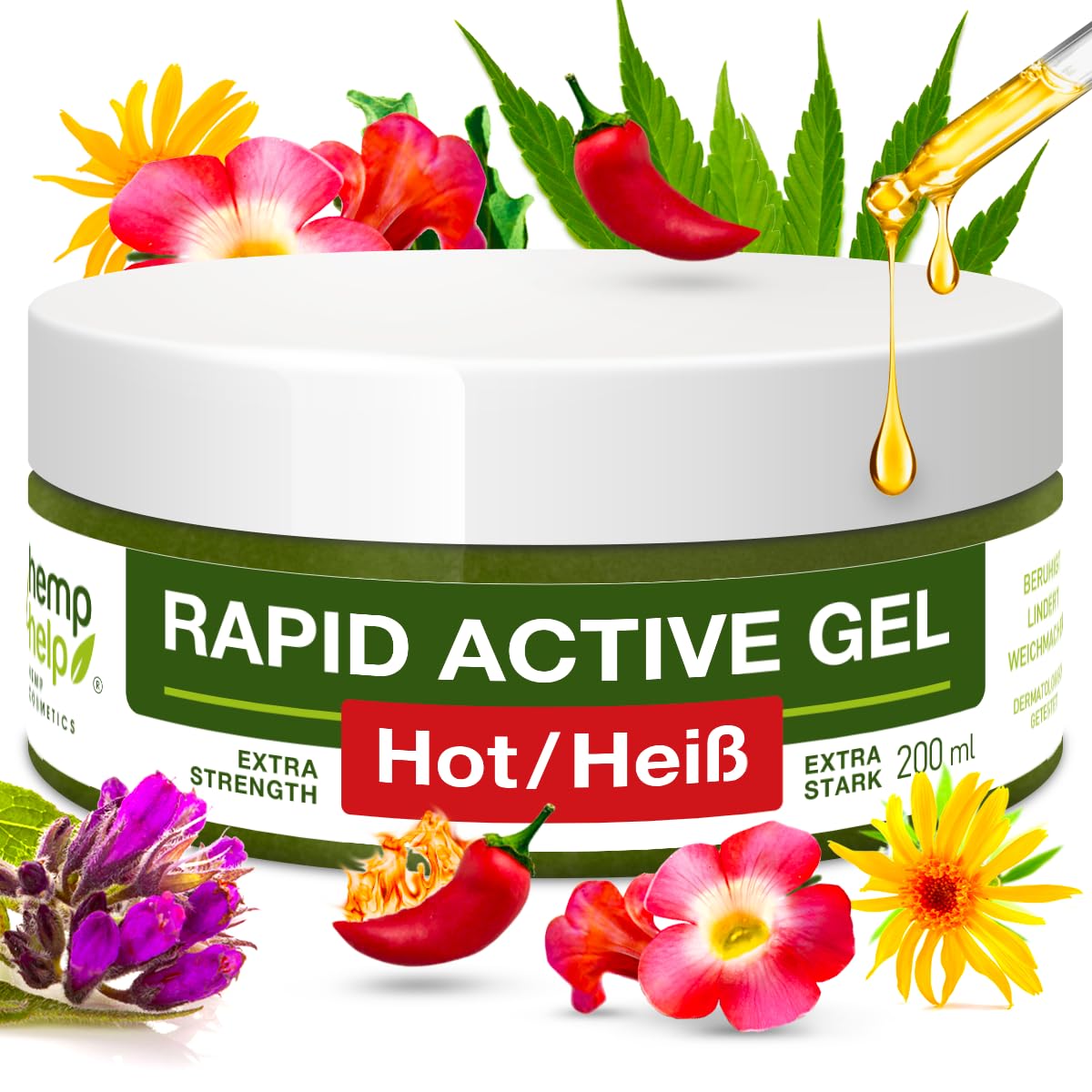 Hemp Help HEMP COSMETIC Rapid Hemp & Devil's Claw Relief Gel Extra Strong Warming