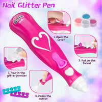 hirsrian Toys for 5 6 7 8 9 10 Year Old Girls, Kids Nail Polish Sets for Girls, Kids Makeup Sets for Girls, Present for 5-9 Year Old Girl, Nail Art Craft Kits for Kids, Best Gift for 5 6 7 8 9 Year Old Girl