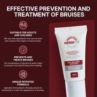 HEMATIX Hematix Bruise Cream - 30g - Clinically Proven Advanced Healing Formula with Glycerol and Menthol for Bruise Prevention - Powerful non-Arnica Bruise Treatment - High Strength Anti-Bruise Balm Gel