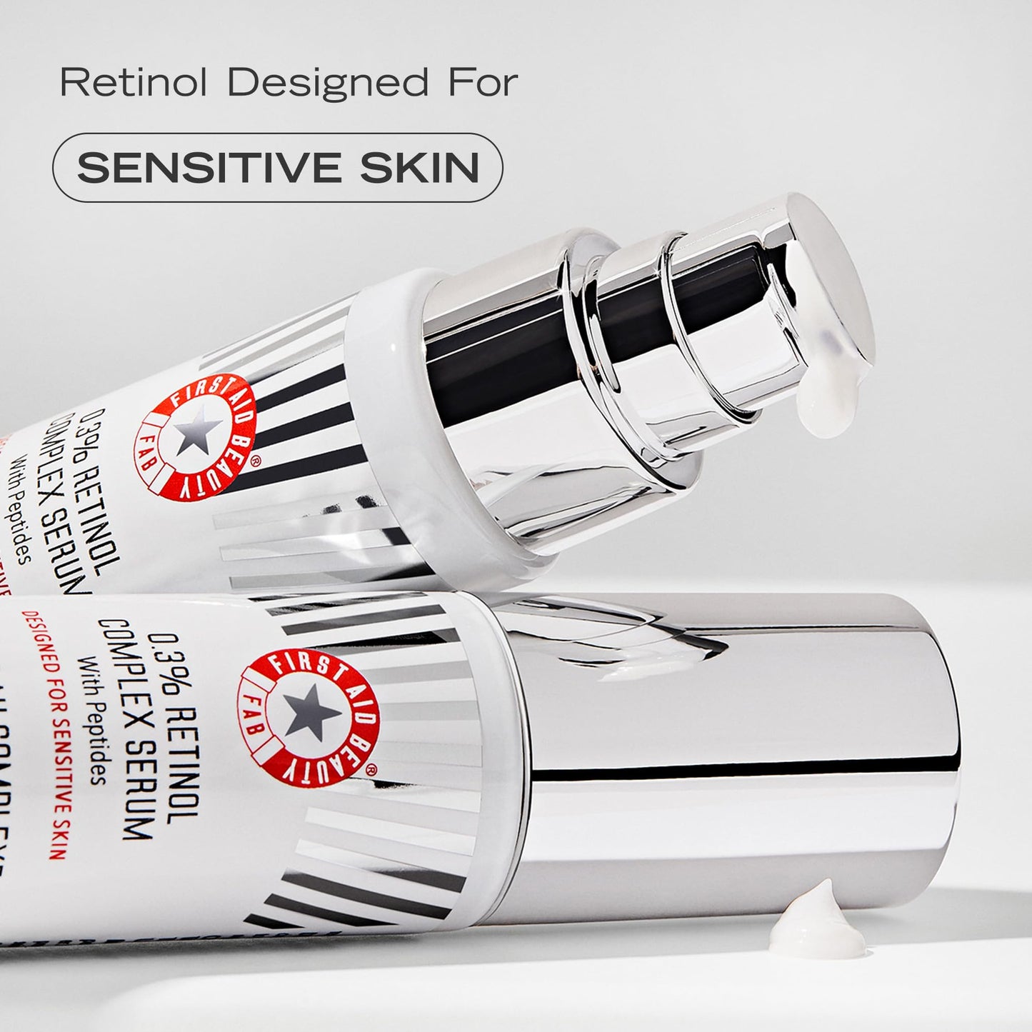 FIRST AID BEAUTY First Aid Beauty 0.3% Retinol Complex Serum with Peptides – Improves Look of Lines and Wrinkles with Less Irritation Than Traditional Retinol – 30 mL
