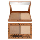 W7 Hollywood Bronze & Glow - Pressed Powder Duo Shimmer Bronzer & Highlighter - Contouring & Highlighting Vegan Makeup