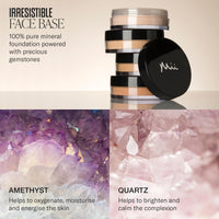 Mii Cosmetics Irresistible Face Base | 100% Pure Mineral Foundation | Award-Winning Face Powder Foundation | Vegan Formula, SPF 30 | Buildable Coverage | Flawless Finish | Precious 02 | 8g