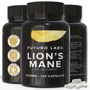 Lions Mane Supplement High Strength - 1500mg per Serving - Brain Fog/Cognitive Supplements by Futuro Labs - Nootropic Lion’s Mane Mushroom Capsules (Vegan) - 50% Polyphenols - 120 Day Supply (UK Made)