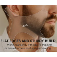 SIGNAMIO All in 1 Multi Purpose Transparent Beard Shaper tool Kit for Men | Beard Shaping Stencil Comb for men styling shave for neck line guide - Grooming kit