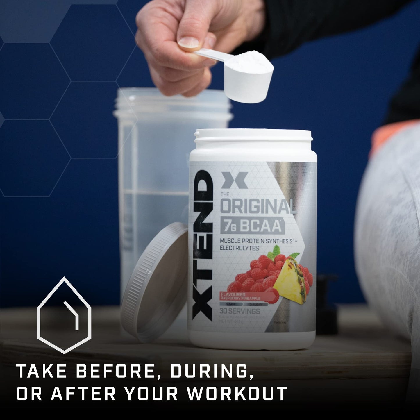 Scivation XTEND Original BCAA Powder Lemon Lime Squeeze 30 Servings | 7g BCAAs Per Serving | Sugar Free Branched Chain Amino Acids and Electrolytes Powder for Post Workout Muscle Recovery and Hydration