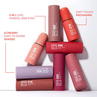 3INA MAKEUP - Vegan - The No-Rules Stick 503 - Nude - Multipurpose Makeup Stick for Eyes Lips & Cheeks - Hyaluronic Acid - 8 Intense Shades - Creamy Formula - Natural Finish - Cruelty Free