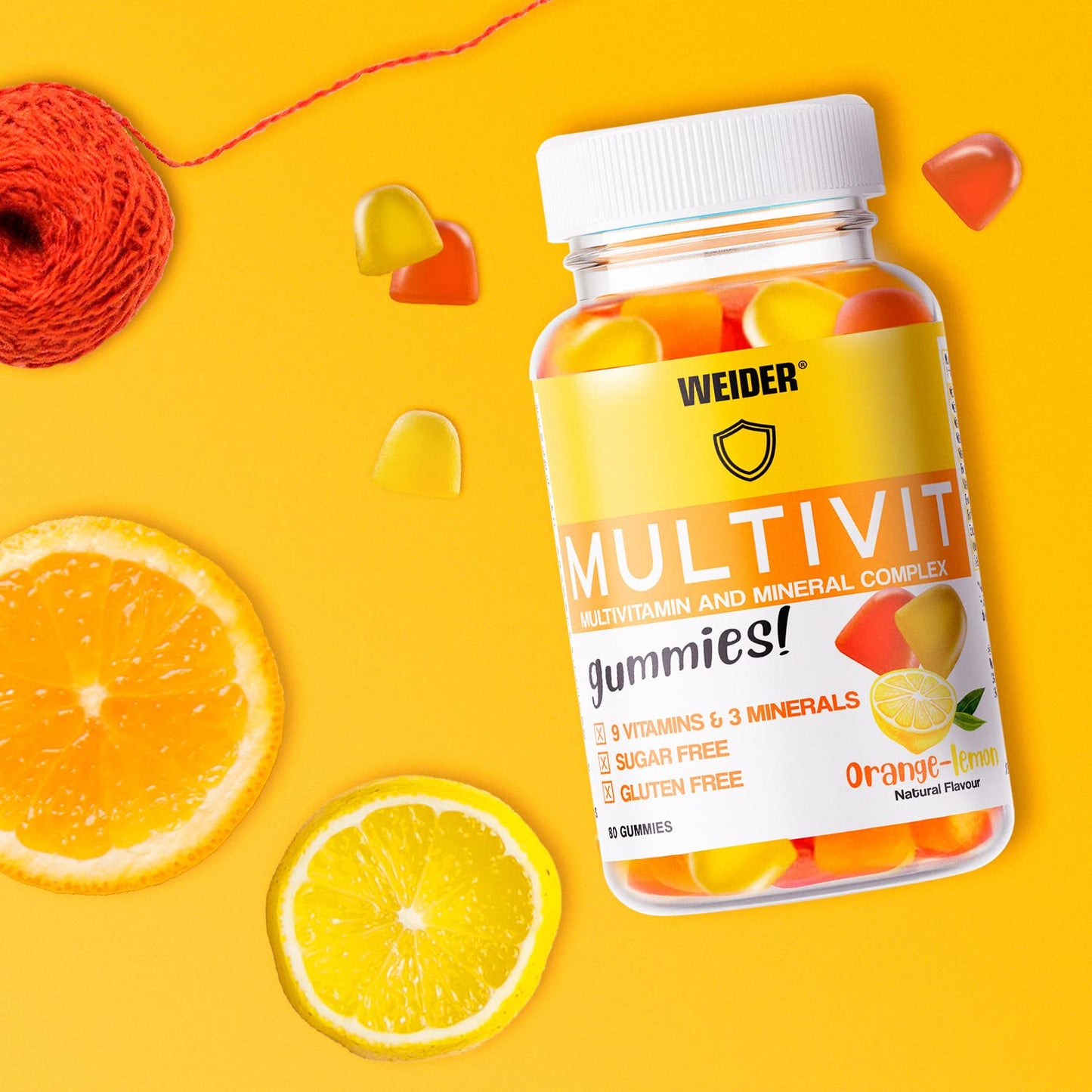Weider Multivit + Multikids Gummies - Multivitamin Pack for Adults and Children - Vitamins (D,C,E,B6,B12) and Minerals - No Added Sugar - Ideal Pack for The Whole Family - 80 and 50 Gummies