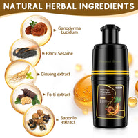 IIIMEIDU Black Hair dye Shampoo 3 in 1, Natural Hair Color Shampoo for Gray Hair, Herbal Hair Dye Shampoo for Women and Men 100% Grey Hair Coverage,350ml (Chestnut brown)