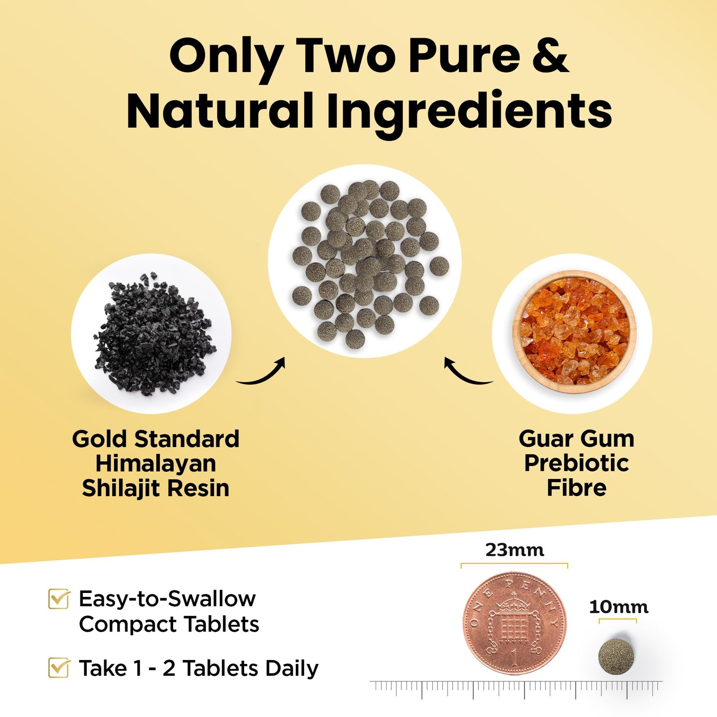 Shilajit Resin Tablets Gold Standard Himalayan Shilajit 79% Fulvic Acid, Third-Party Tested. 60 Tablets - Minerals, Immune System & Energy by Inner Vitality