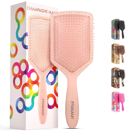 FRAMAR Paddle Brush for Thick Hair – Hairbrushes for Women, Detangle HairBrush Women, Curly Hair Brush Detangler, Brush for Curly Hair, Detangle Wet Hair Brush Detangler