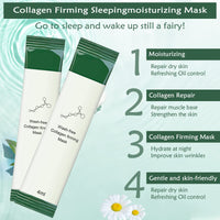 SUNDEER Korean Collagen Firming Mask, 20 PCS Portable Wash-Free Collagen Firming Mask, Sleeping Mask - Hydrating Anti-Aging, Korean Skincare Collagen Jelly Face Mask for Women & Men
