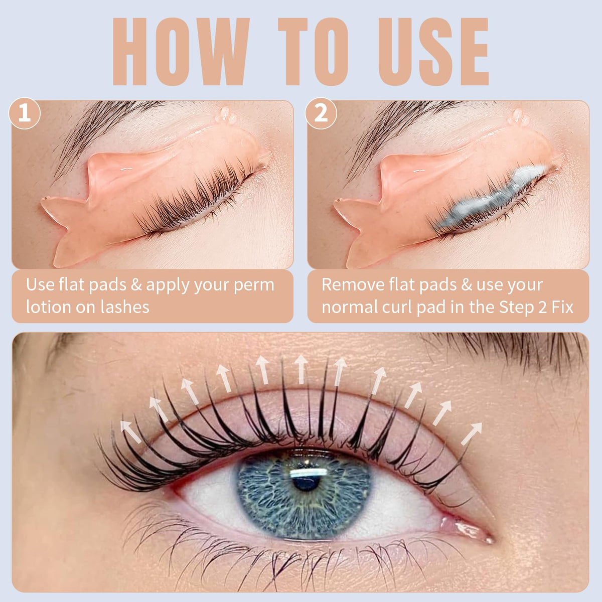 Lomansa Lash Lift Pads, Lash Lift Shields, Only for Perming Step1, Ultra Thin and Sticky, Multiple Uses as Eye Patches or Lash Lift Ribbon for Salon(Orange)