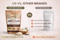 Natures Root Nature’s Root Organic Lion’s Mane Mushroom Powder 200g – 100% Fruiting Body (Hericium erinaceus) – Finely Milled Vegan Mushroom Powder for Coffee, Smoothies & Hot Drinks – No Fillers