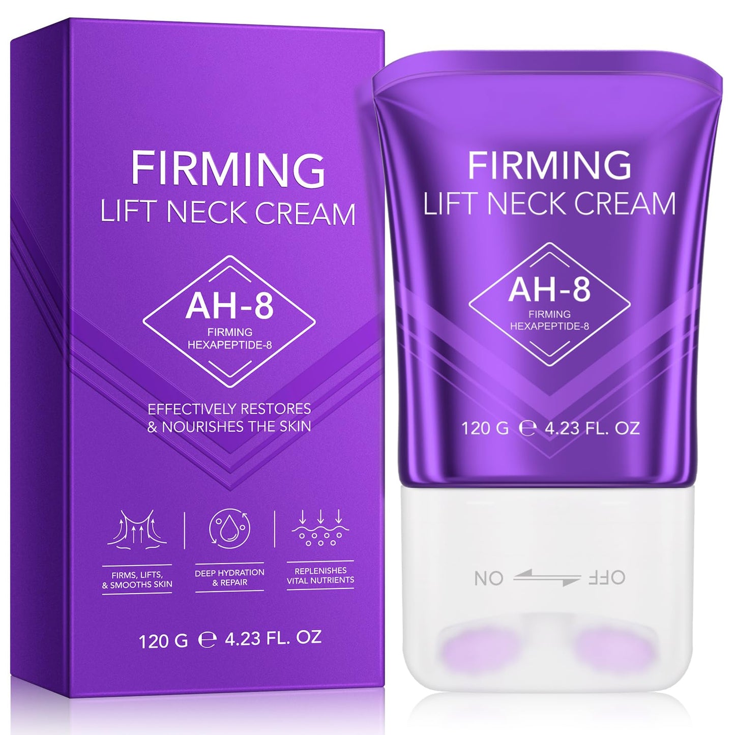 NBXINSLF AH-8 Firming Neck Cream, Neck Firming and Tightening With Roller, Reduces Neck Lines, Moisturizes, Tightens Skin, Hydrate & Boost Elasticity, Tightening Lotions Skin Repair for Women & Men