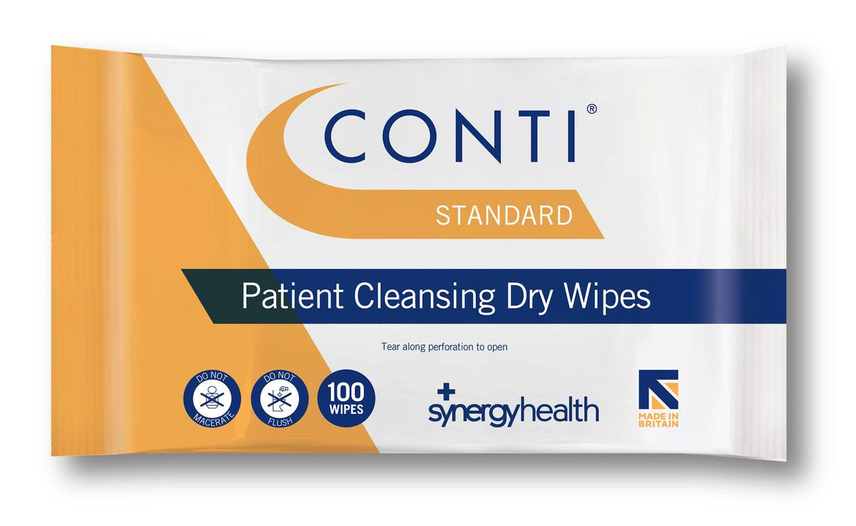 Synergy Healthcare 32cm Conti Soft Large Dry Patient Cleansing Wipes